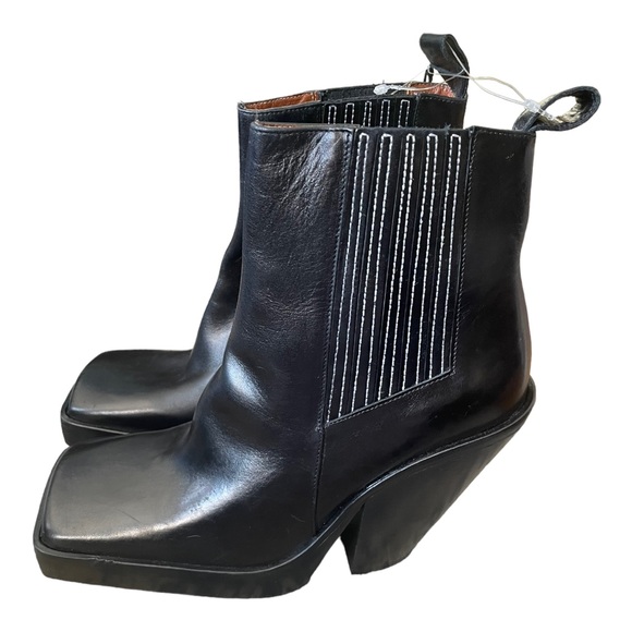 Zara Shoes New Zara Leather Cowboy Boots Square Toe Poshmark